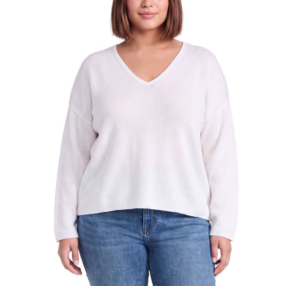 Eileen Fisher Womens  Linen-Blend Top, White